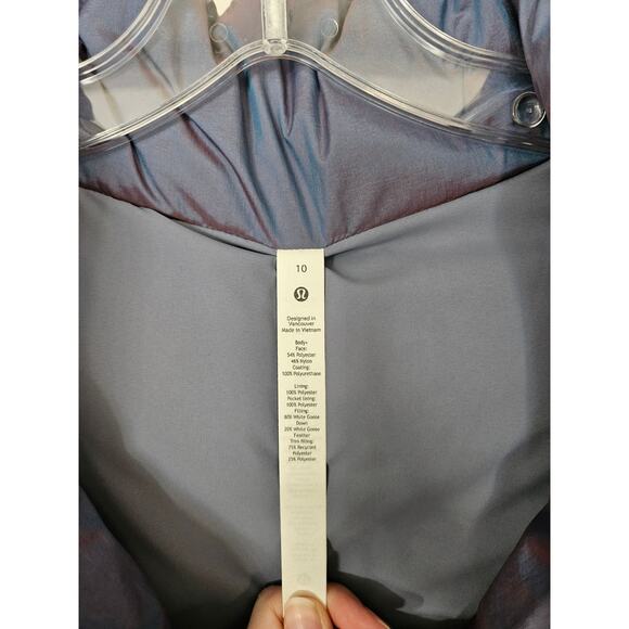 lululemon athletica Heathered Wild Indigo Wunder Puff Cropped Vest Size 10 - Picture 8 of 16